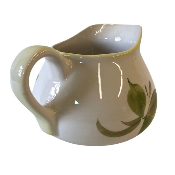 Secla Pottery Pitcher Hand Painted Portugal Ceramic Flowers Squat Wide Mouth - Picture 9 of 10